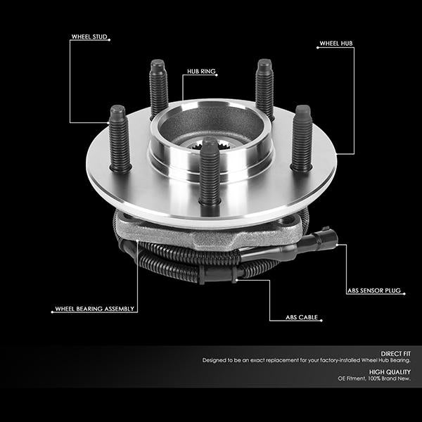 CAAP, 00-03 Ford F150/ 2004 F150 Heritage 4WD 5-Lug Studs Front Wheel Bearing Hub Assembly