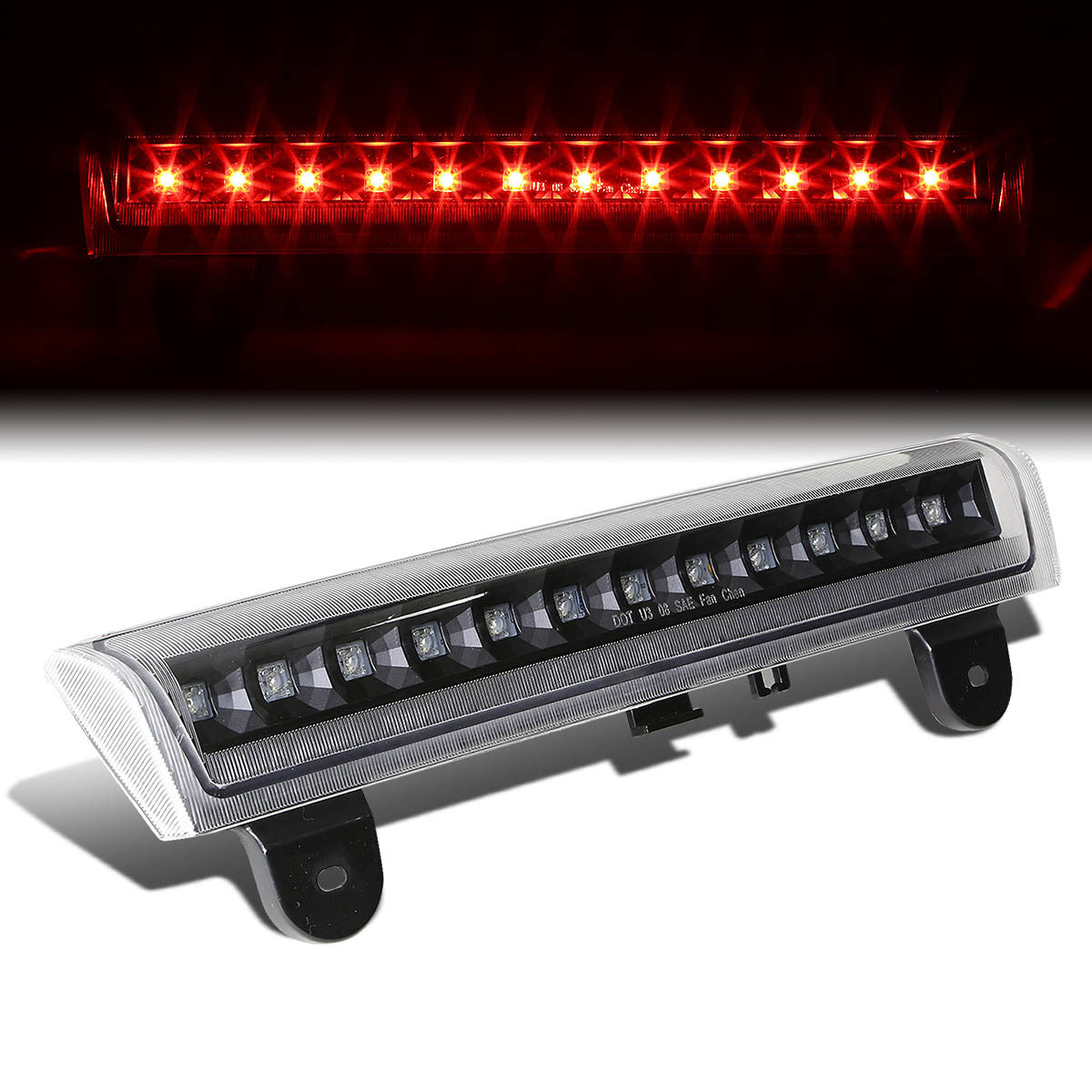 Nuvision Lighting, 00-06 Chevy Suburban GMC Yukon XL 1500 2500 LED 3rd Brake Light - Black Housing