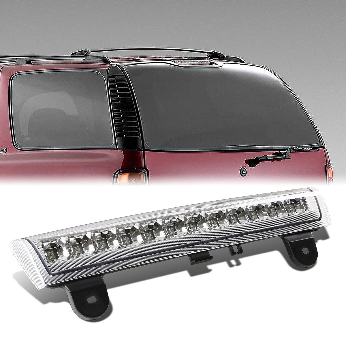 Nuvision Lighting, 00-06 Chevy Suburban GMC Yukon XL 1500 2500 LED 3rd Brake Light - Clear Lens