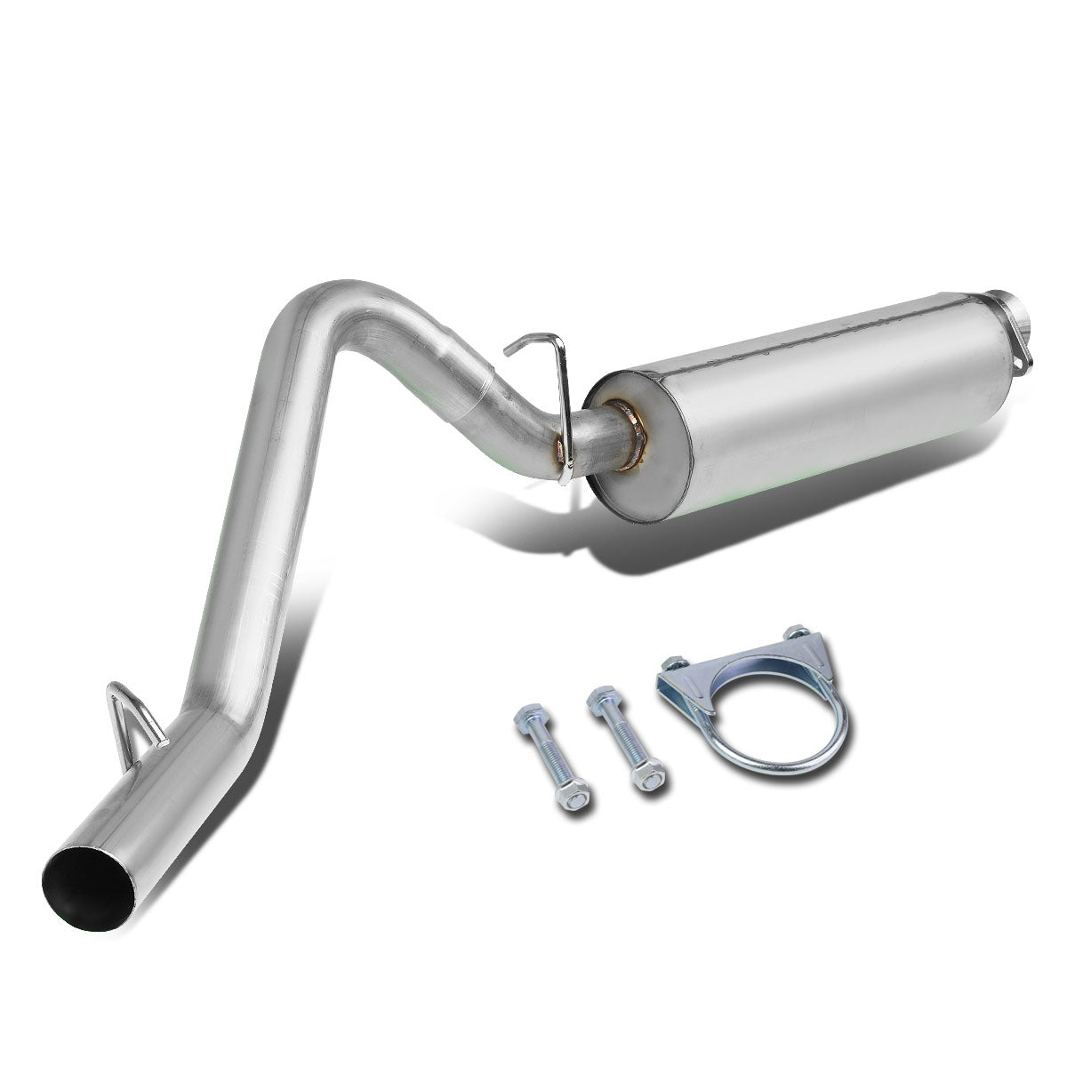 J2 Engineering, 00-06 Jeep Wrangler TJ 2.5L 4.0L Catback Exhaust System w/Louvered Core Straight Thru Muffler