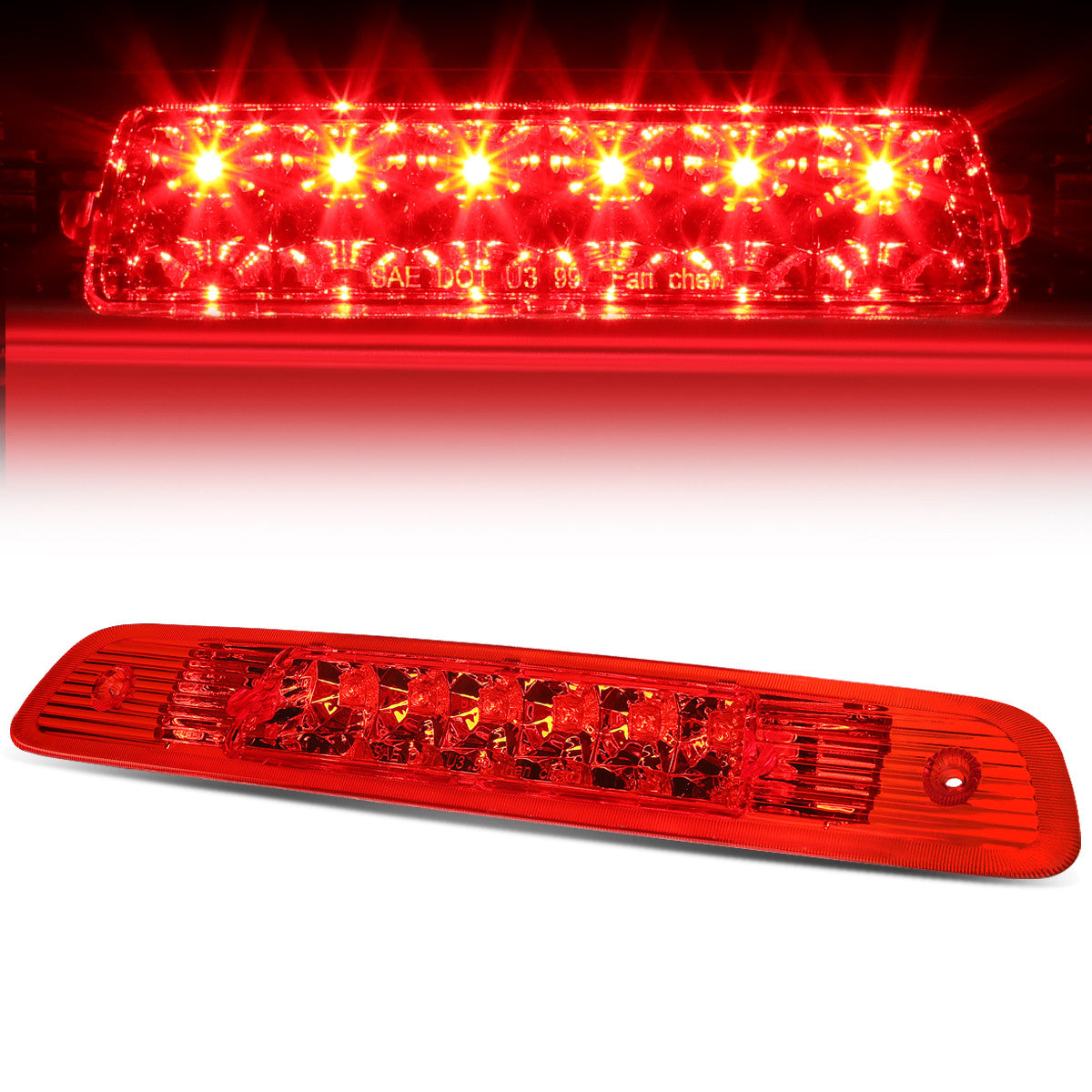 Nuvision Lighting, 01-03 Toyota Highlander LED 3rd Brake Light - Red Lens