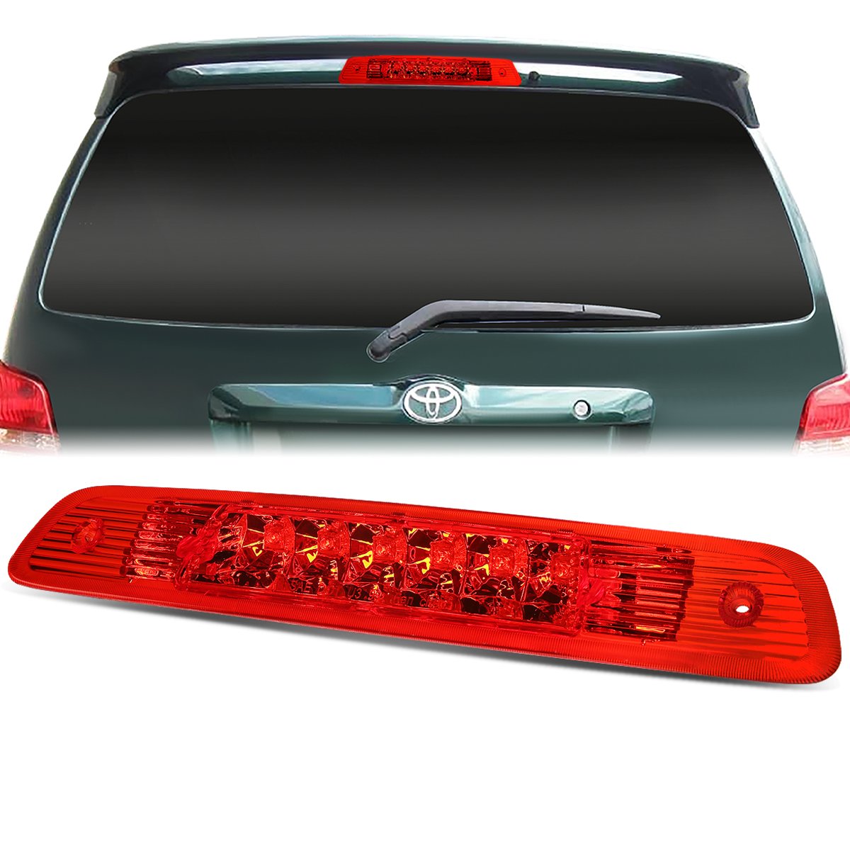 Nuvision Lighting, 01-03 Toyota Highlander LED 3rd Brake Light - Red Lens