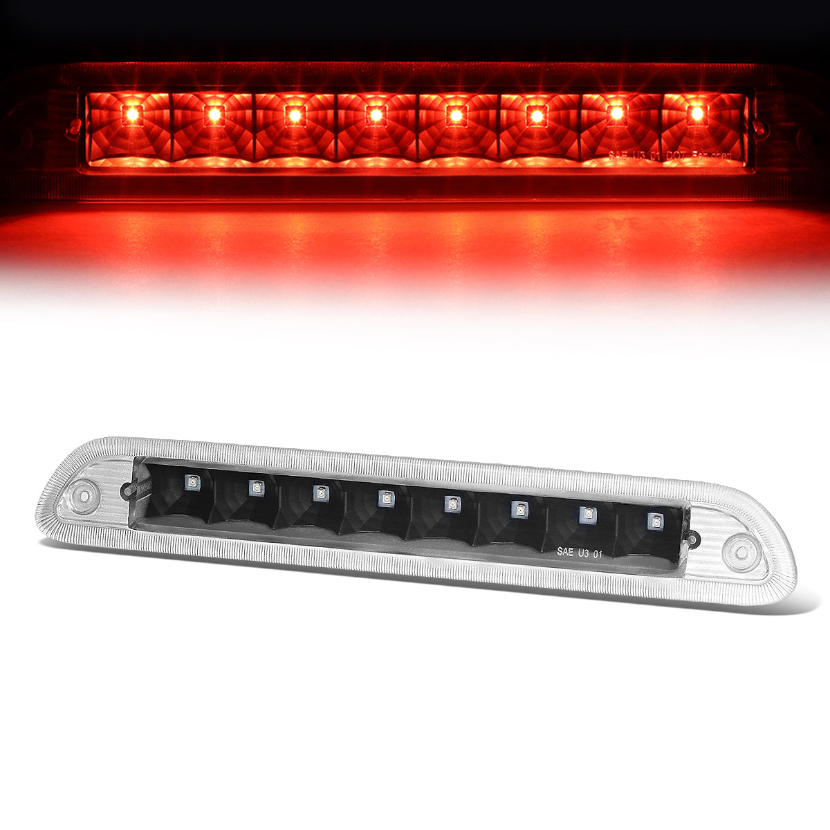 Nuvision Lighting, 01-07 Ford Escape Mercury Mariner LED 3rd Brake Light - Black Housing