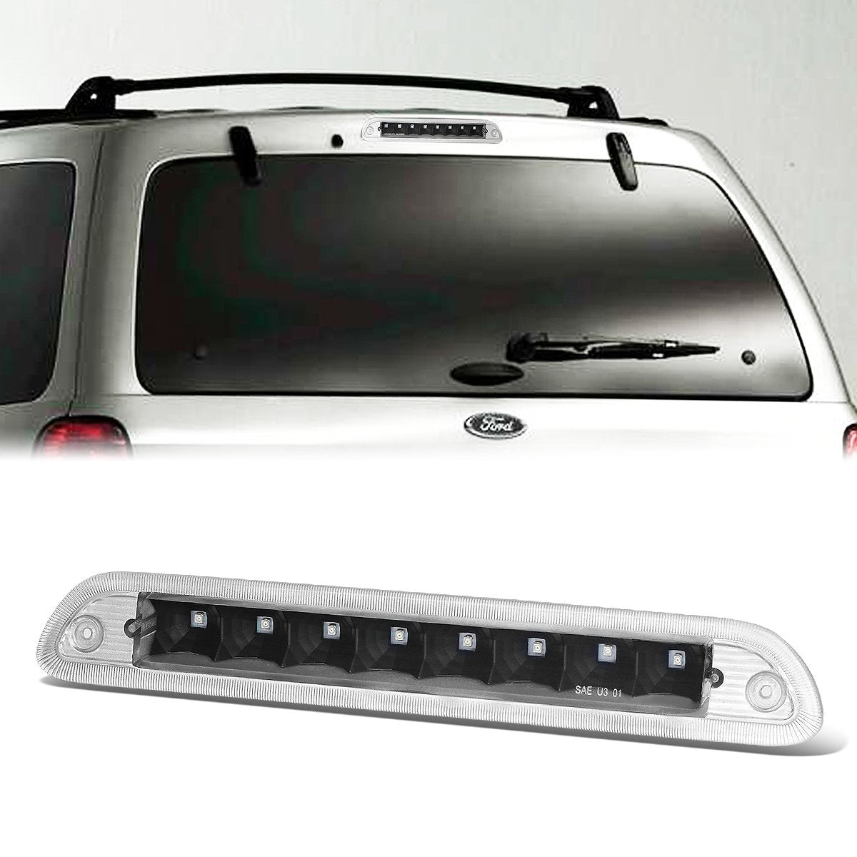 Nuvision Lighting, 01-07 Ford Escape Mercury Mariner LED 3rd Brake Light - Black Housing