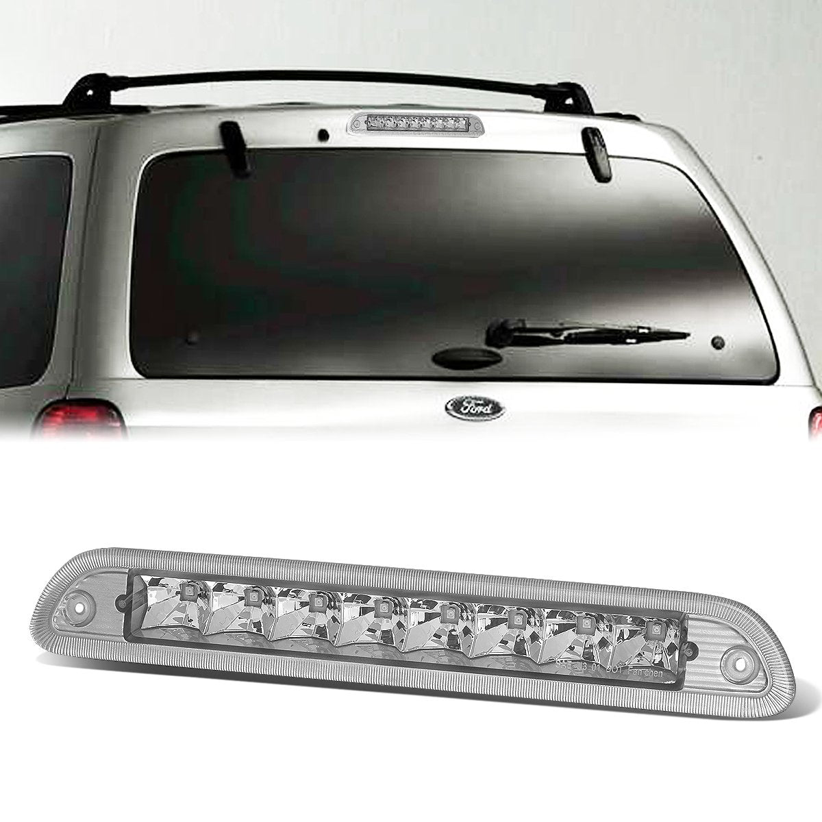 Nuvision Lighting, 01-07 Ford Escape Mercury Mariner LED 3rd Brake Light - Clear Lens