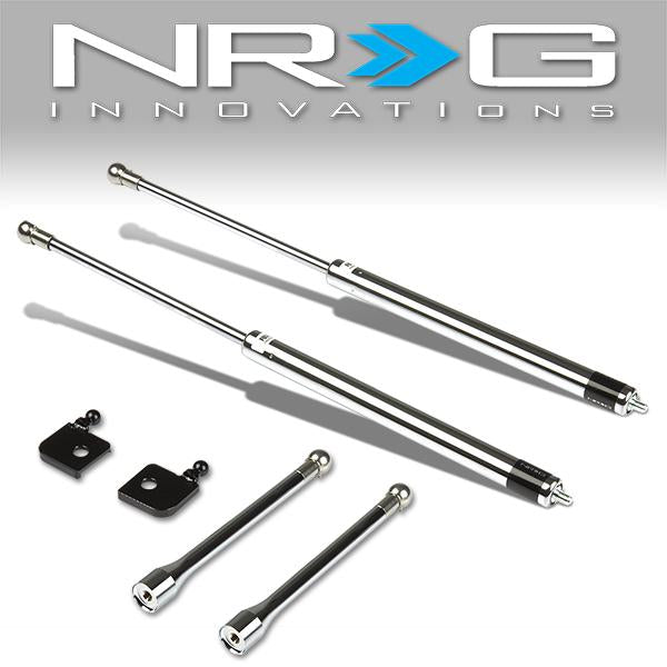 NRG Innovations, 02-06 Acura RSX Integra DC5 Doupe Stainless Steel Hood Damper - HD-130
