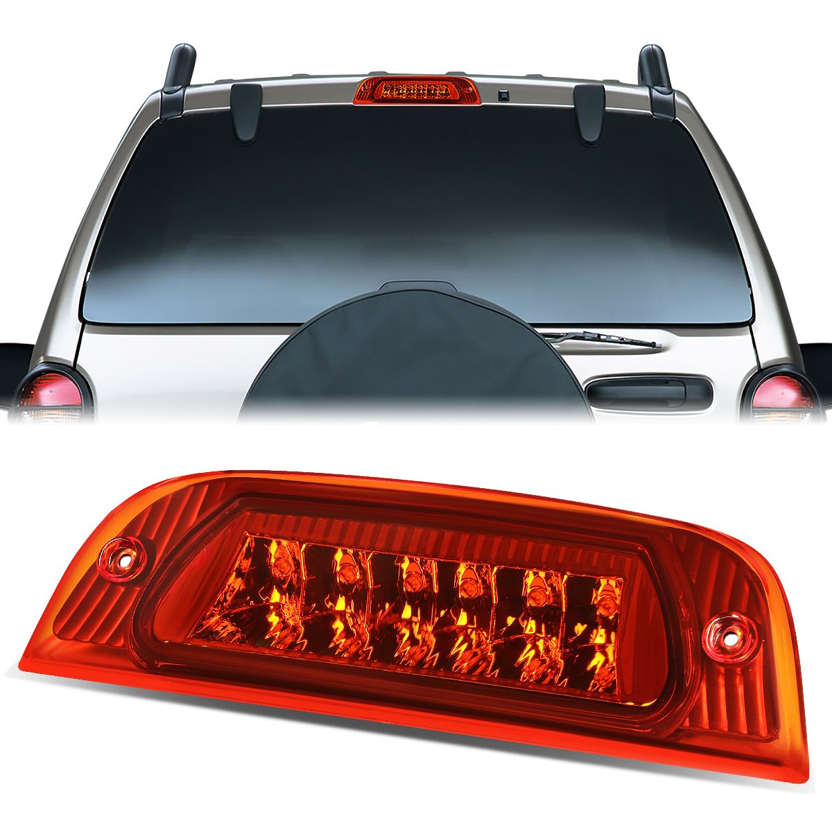 Nuvision Lighting, 02-07 Jeep Liberty LED 3rd Brake Light - Red Lens