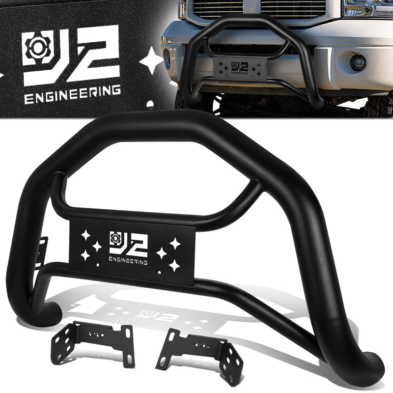 J2 Engineering, 02-09 Dodge Ram 1500 2500-3500 Front Bumper Grill Guard - Carbon Steel