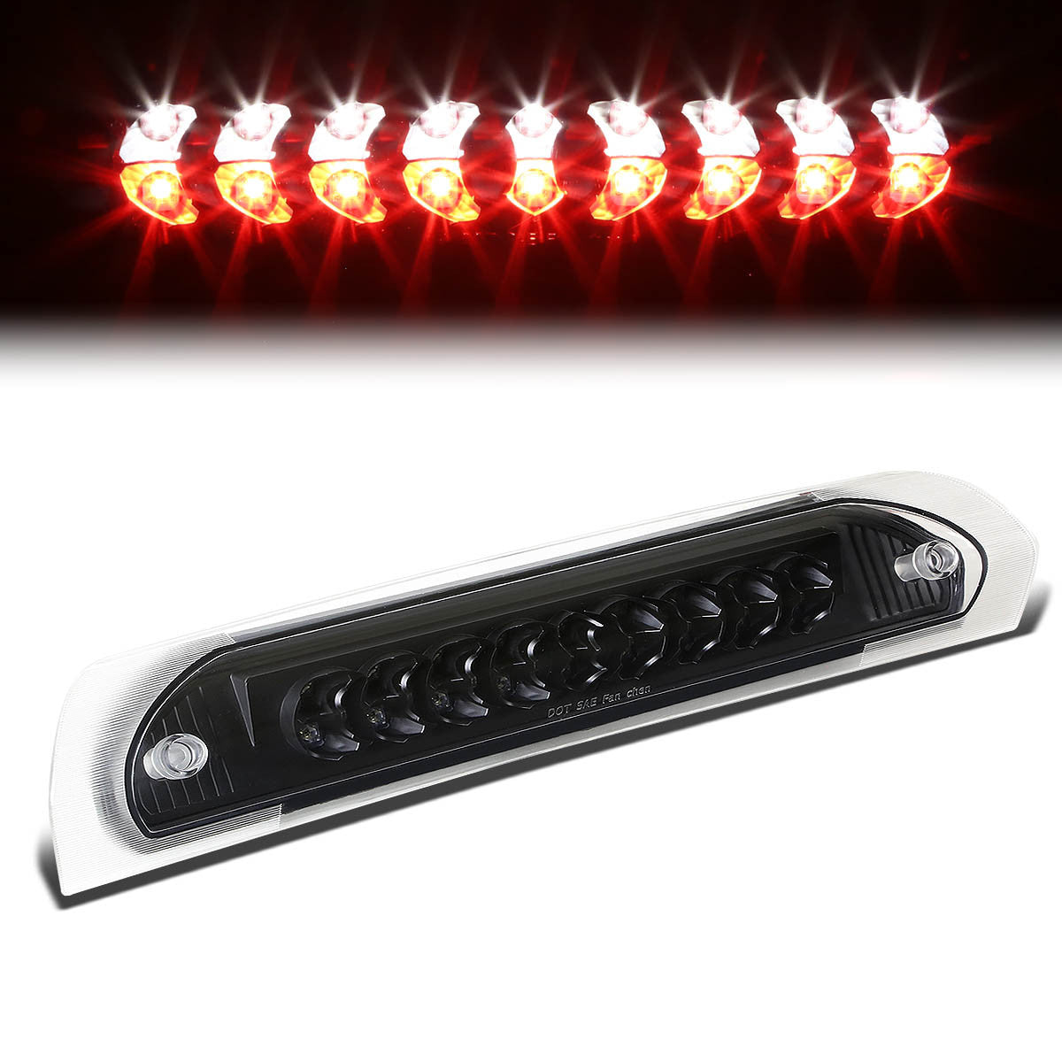 Nuvision Lighting, 02-09 Dodge Ram 1500 2500 3500 LED 3rd Brake Light+Cargo Lamp - Black Housing