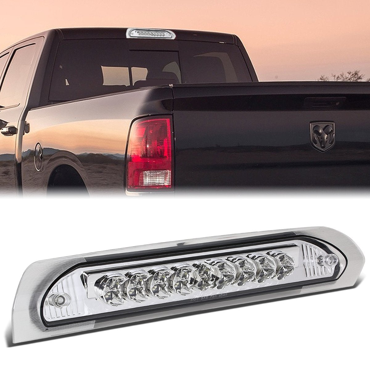 Nuvision Lighting, 02-09 Dodge Ram 1500 2500 3500 LED 3rd Brake Light+Cargo Lamp - Clear Lens