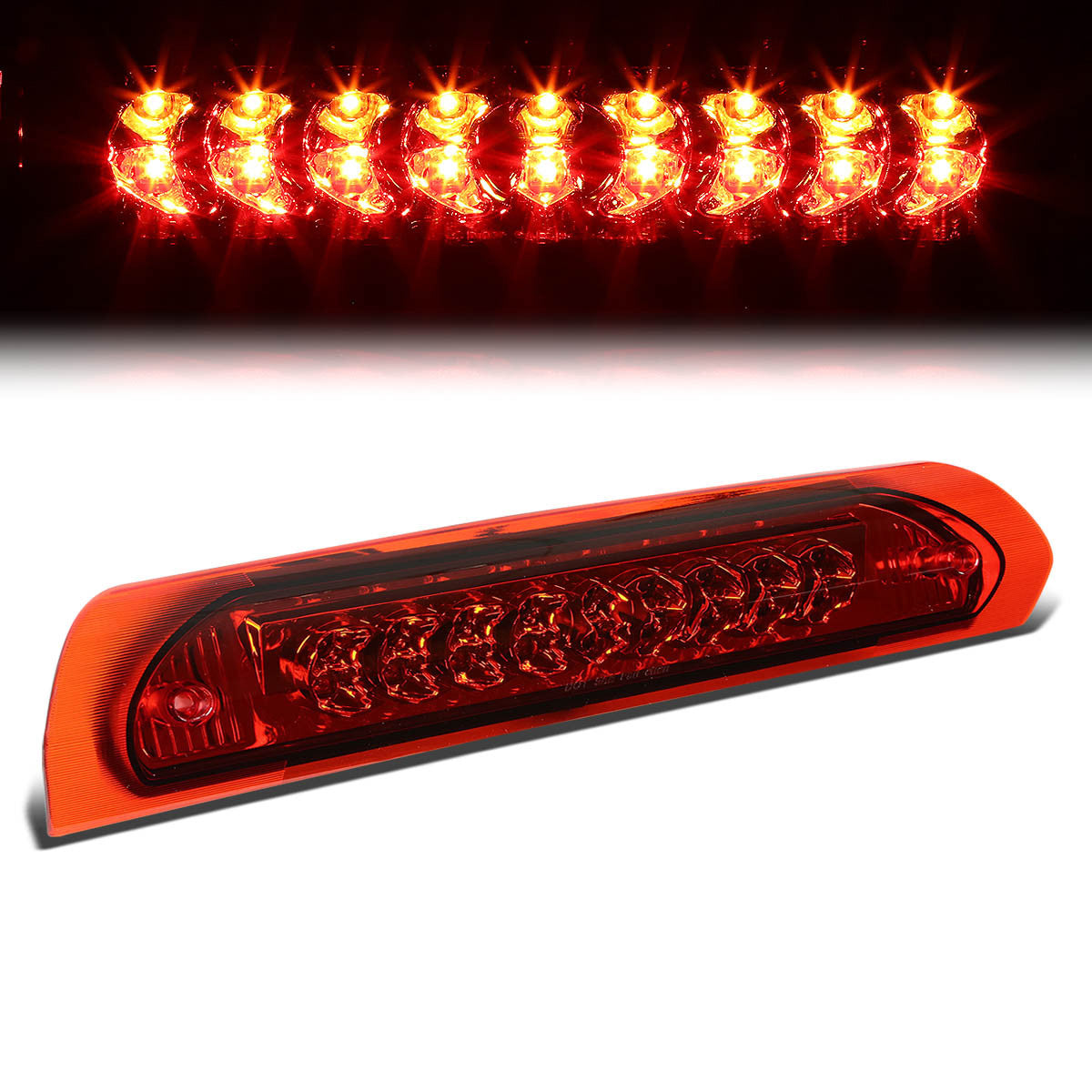 Nuvision Lighting, 02-09 Dodge Ram 1500 2500 3500 LED 3rd Brake Light+Cargo Lamp - Red Lens