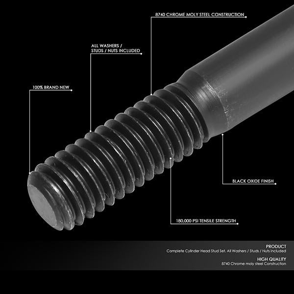 CAAP, 03-05 Dodge Neon SRT-4 03-09 Chrysler PT Cruiser 2.4L Turbo Cylinder Head Stud Kit