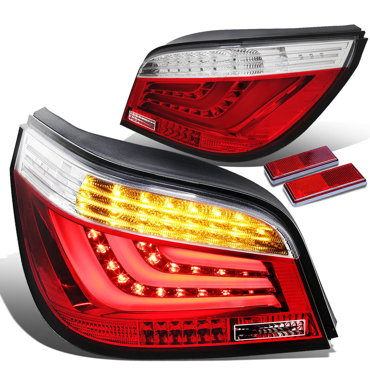 Nuvision Lighting, 04-07 BMW E60 525i 525xi 530i 530xi 545i 550i M5 Sedan LED Bar Rear Brake Tail Lights