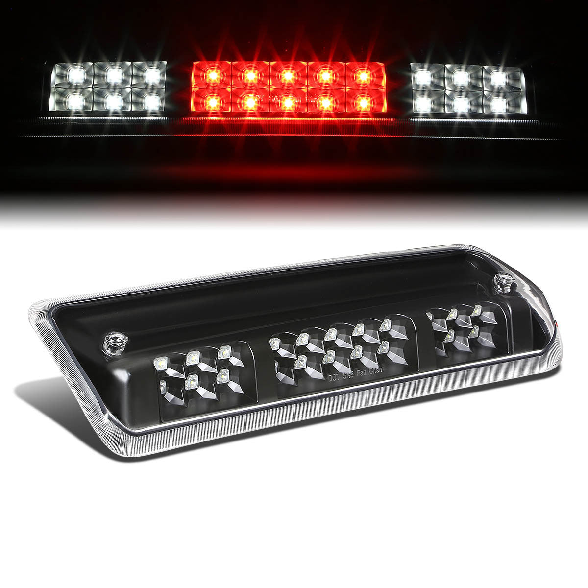 Nuvision Lighting, 04-08 Ford F150 Lincoln Mark LT LED 3rd Brake Light+Cargo Lamp - Black Housing