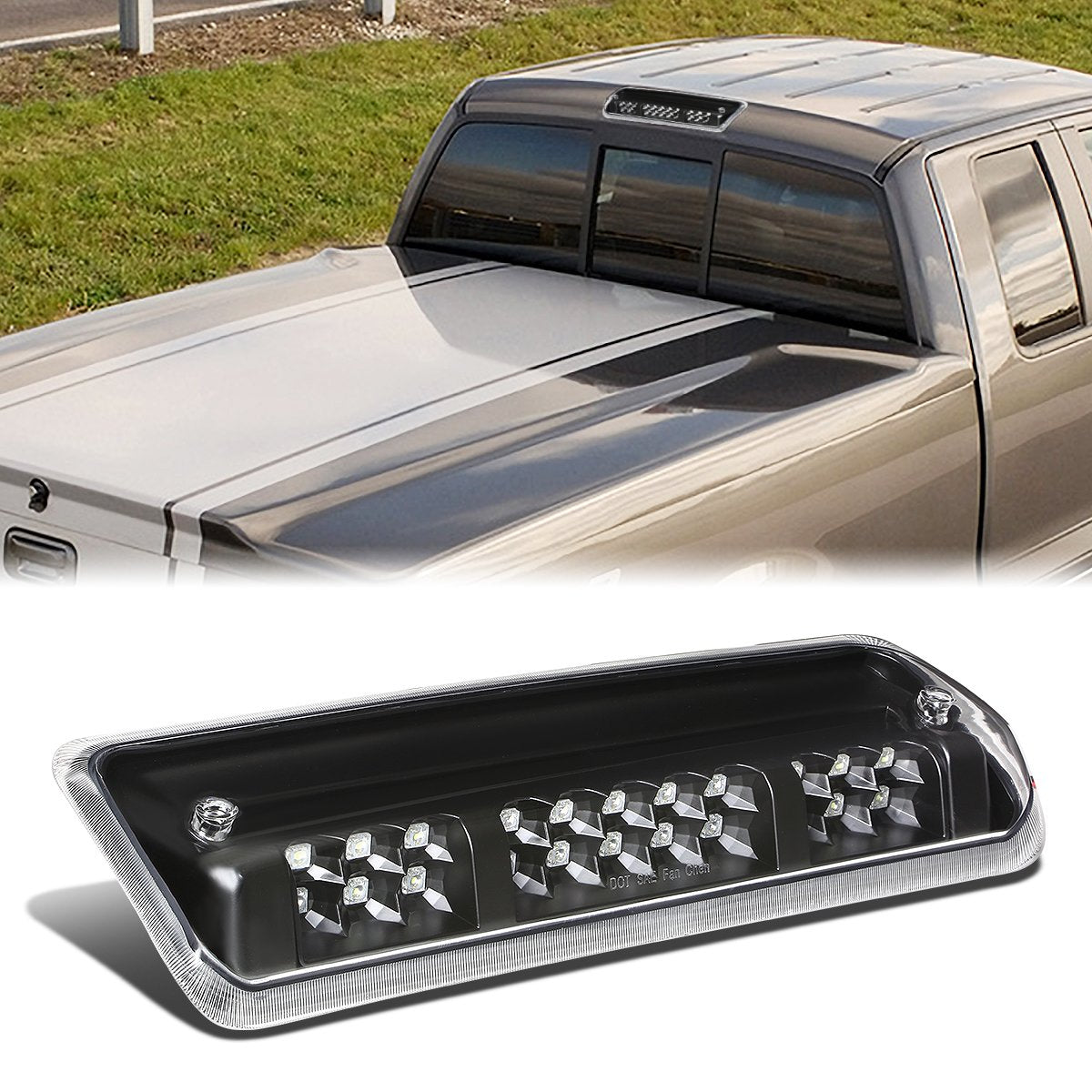 Nuvision Lighting, 04-08 Ford F150 Lincoln Mark LT LED 3rd Brake Light+Cargo Lamp - Black Housing