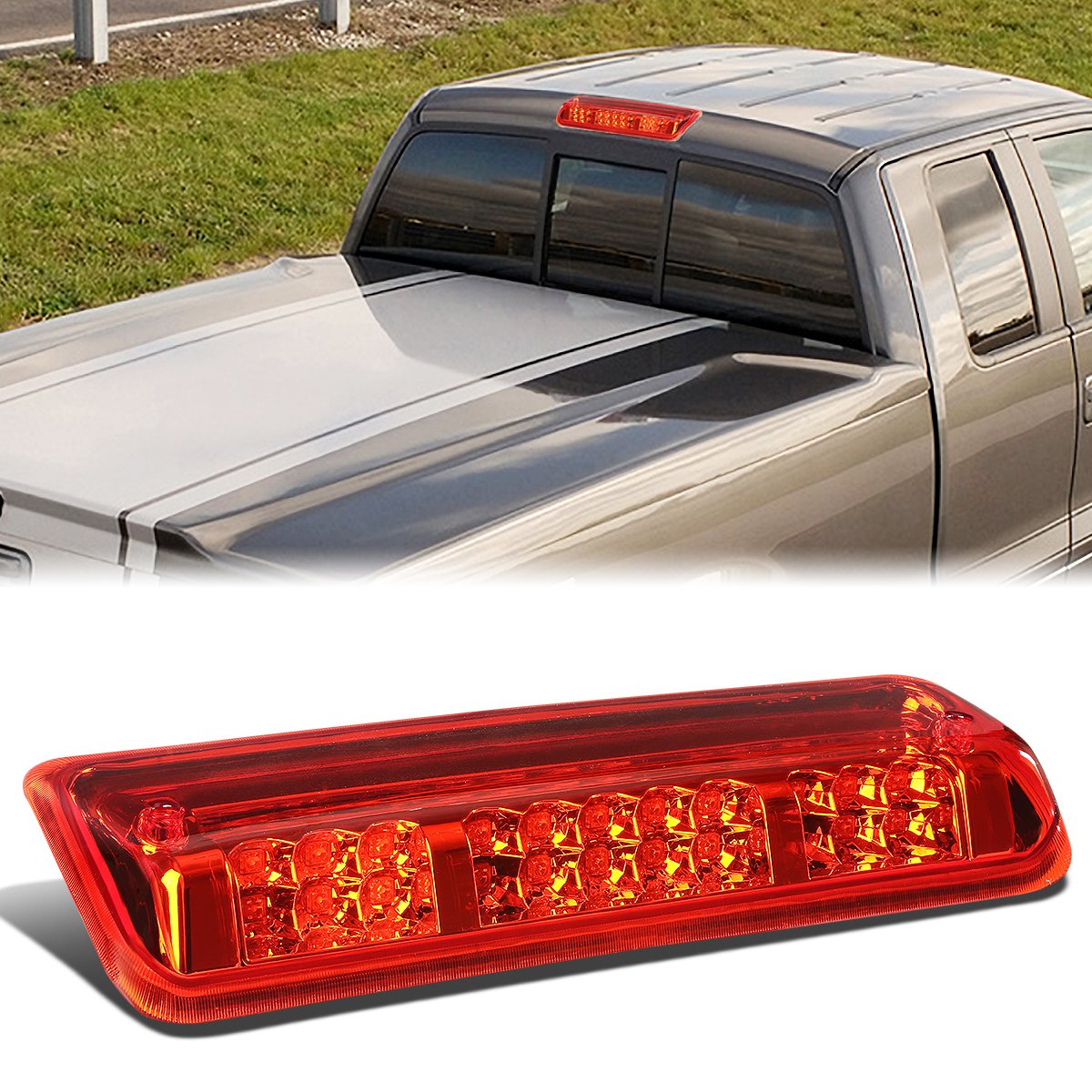 Nuvision Lighting, 04-08 Ford F150 Lincoln Mark LT LED 3rd Brake Light+Cargo Lamp - Red Lens