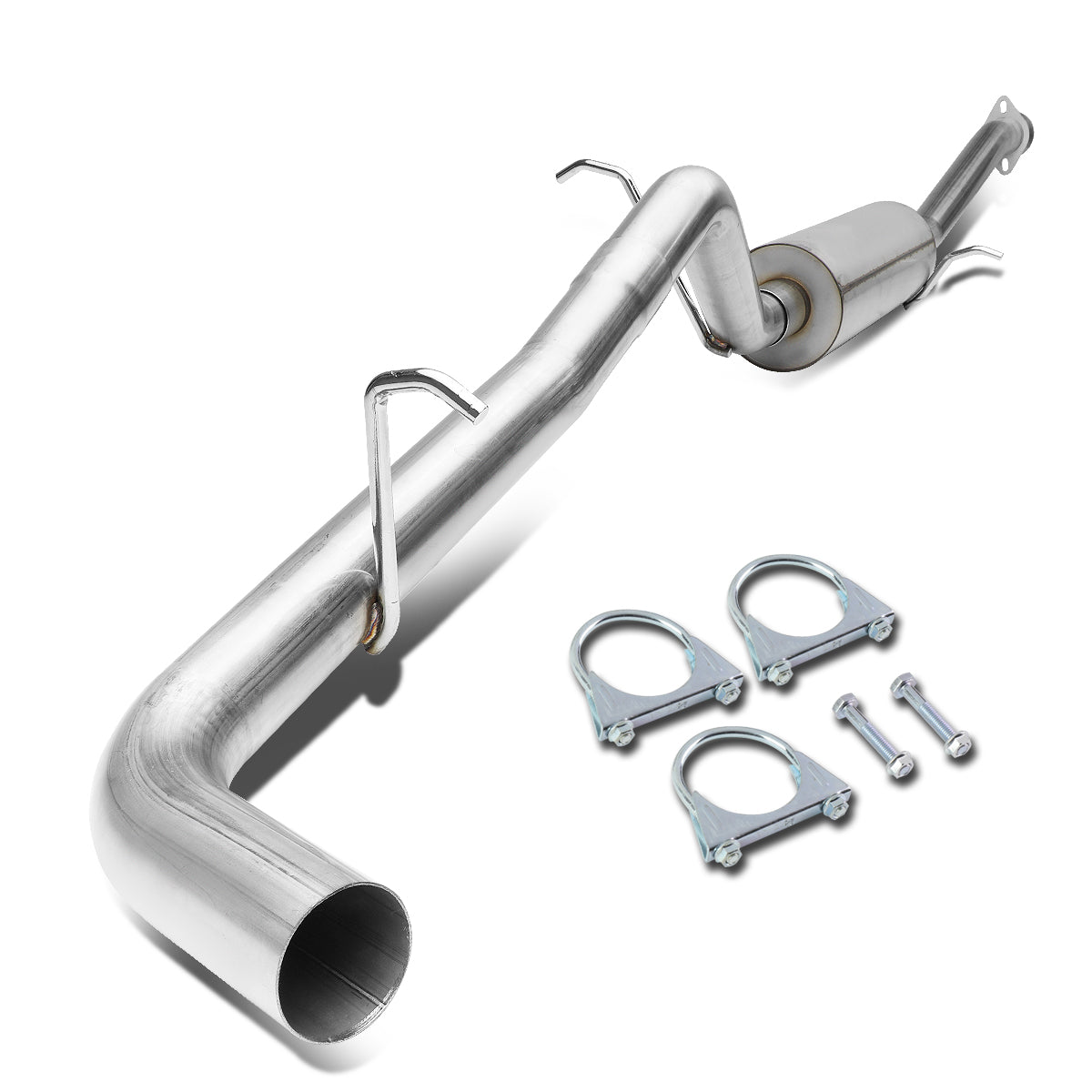 J2 Engineering, 04-12 Chevy Colorado 2.5 in. OD Piping Catback Exhaust w/Muffler