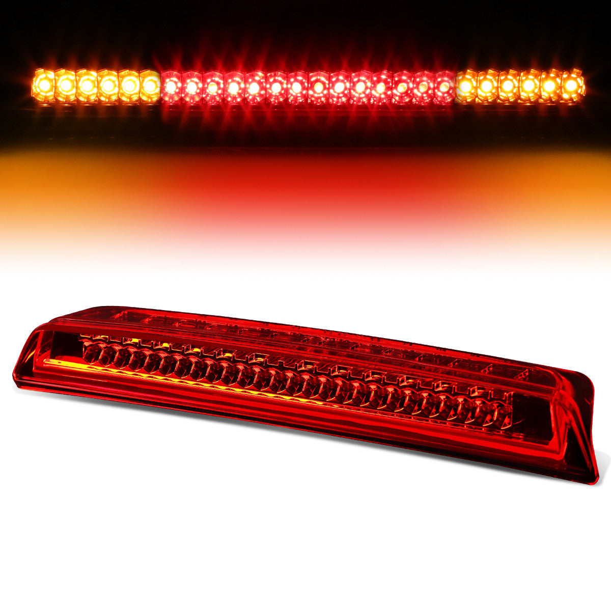 Nuvision Lighting, 04-15 Nissan Titan Frontier LED 3rd Brake Light+Cargo Lamp - Red Lens