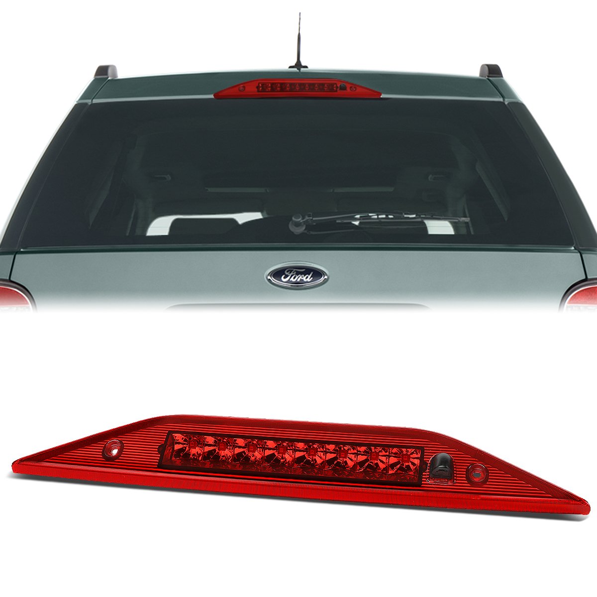 Nuvision Lighting, 05-09 Ford Freestyle Taurus X LED 3rd Brake Light - Red lens