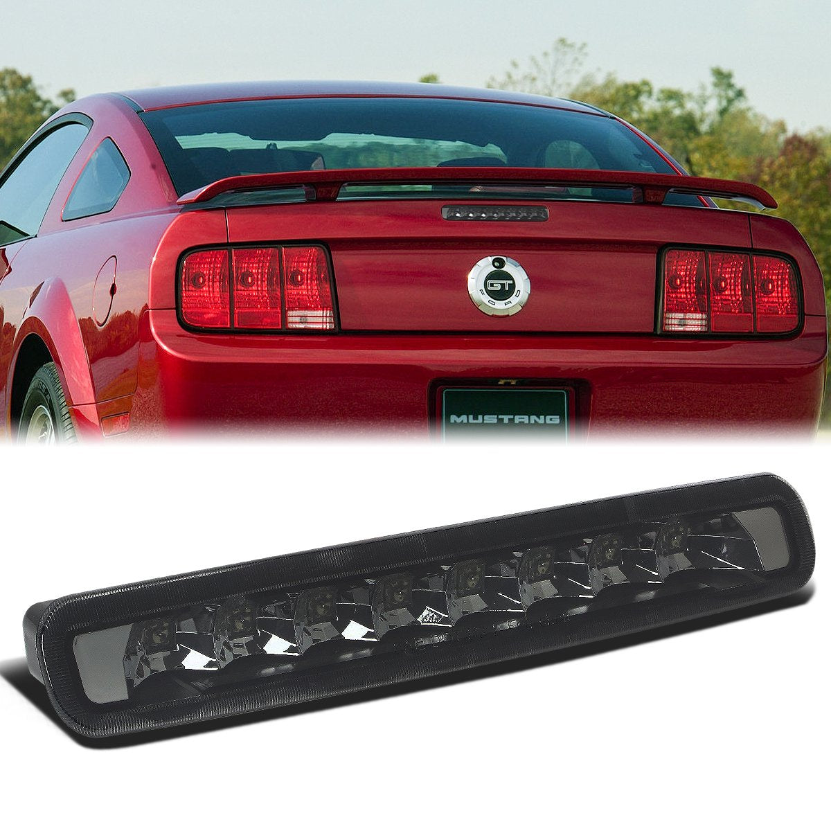 Nuvision Lighting, 05-09 Ford Mustang LED 3rd Brake Light - Smoked Lens