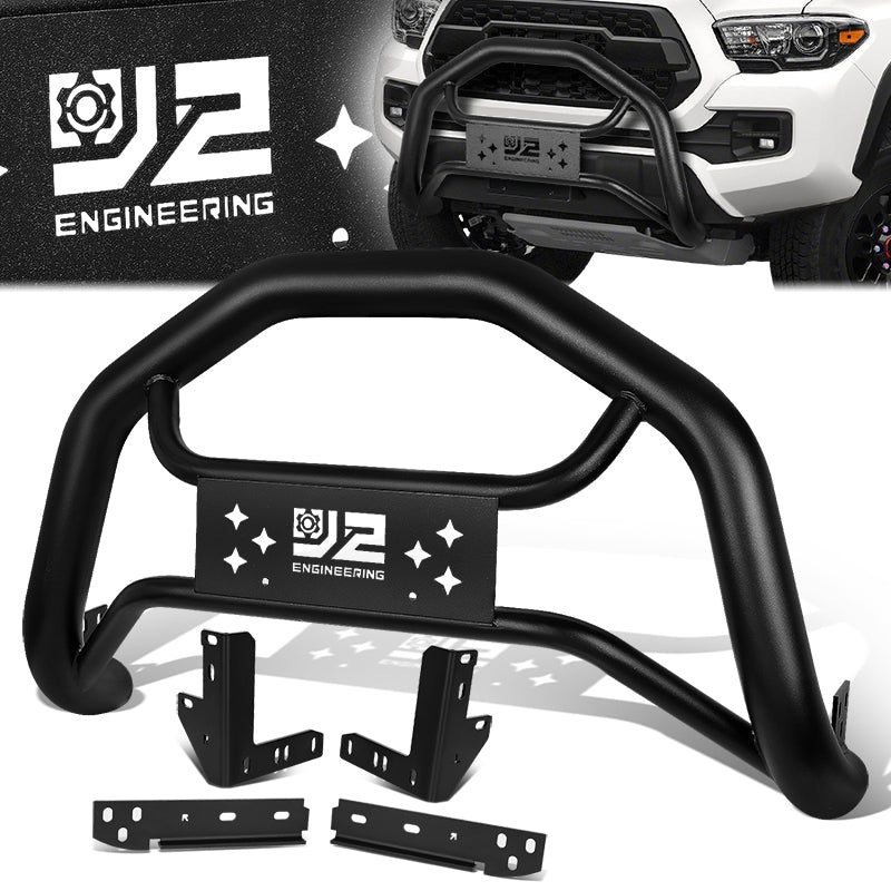 J2 Engineering, 05-22 Toyota Tacoma Front Bumper Grille Guard - Carbon Steel