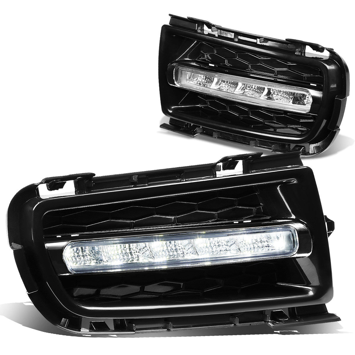 DNA Motoring, 06-08 Mazda 6 LED DRL Clear lens Fog Lights - w/Bezel+Bulbs