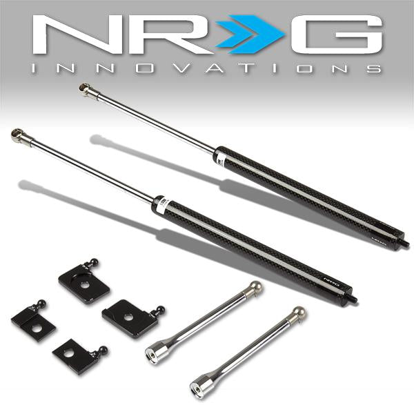 NRG Innovations, 07-11 Honda Fit Jazz GD1 GD2 GD3 Carbon Fiber Hood Damper - HD-160CF