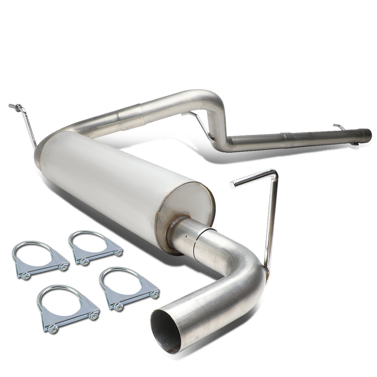 J2 Engineering, 07-11 Jeep Wrangler JK 3.8L 2-Door Catback Exhaust System w/Louvered Core Muffler