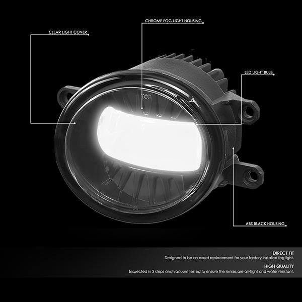 DNA Motoring, 07-13 Toyota Camry Corolla Lexus IS250 IS350 LED Clear Lens Projector Fog Light