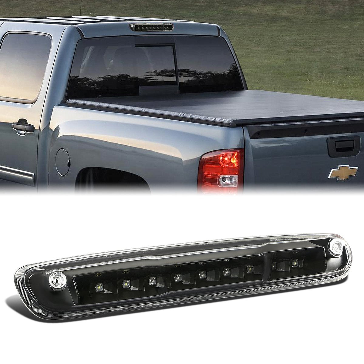 Nuvision Lighting, 07-14 Chevy Silverado GMC Sierra LED 3rd Brake Light+Cargo Lamp - Black