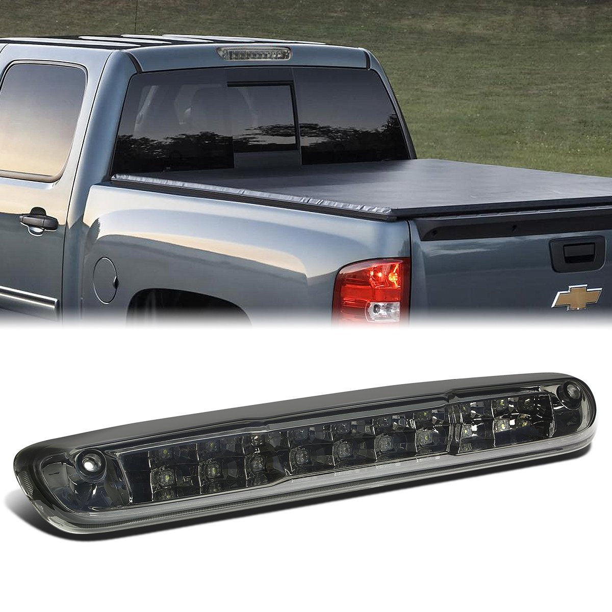 Nuvision Lighting, 07-14 Chevy Silverado GMC Sierra LED 3rd Brake Light+Cargo Lamp - Smoked