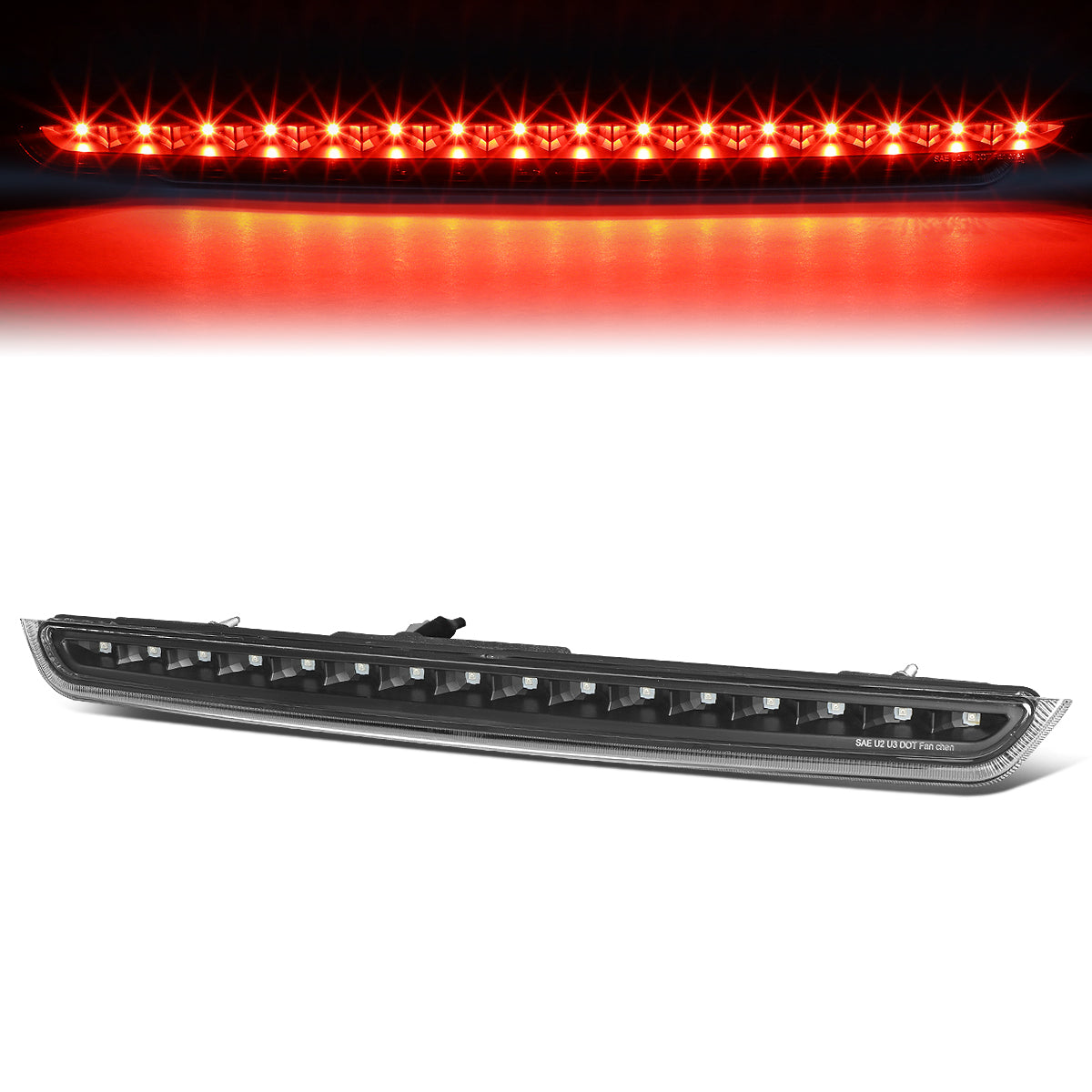 Nuvision Lighting, 07-14 Chevy Suburban GMC Yukon XL 1500 2500 LED 3rd Brake Light - Black Housing