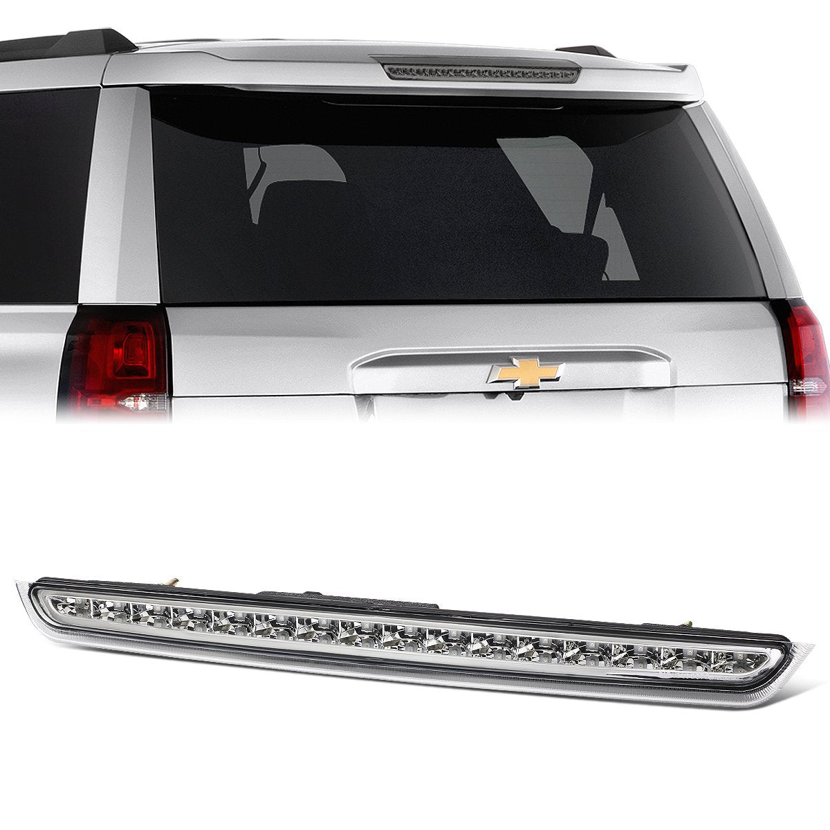 Nuvision Lighting, 07-14 Chevy Suburban GMC Yukon XL 1500 2500 LED 3rd Brake Light - Clear Lens