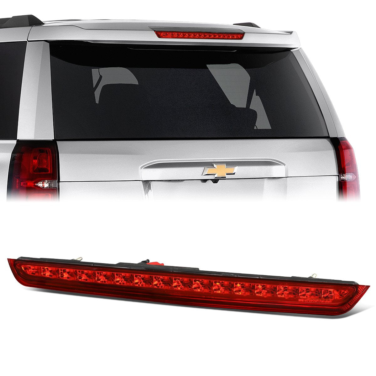 Nuvision Lighting, 07-14 Chevy Suburban GMC Yukon XL 1500 2500 LED 3rd Brake Light - Red Lens