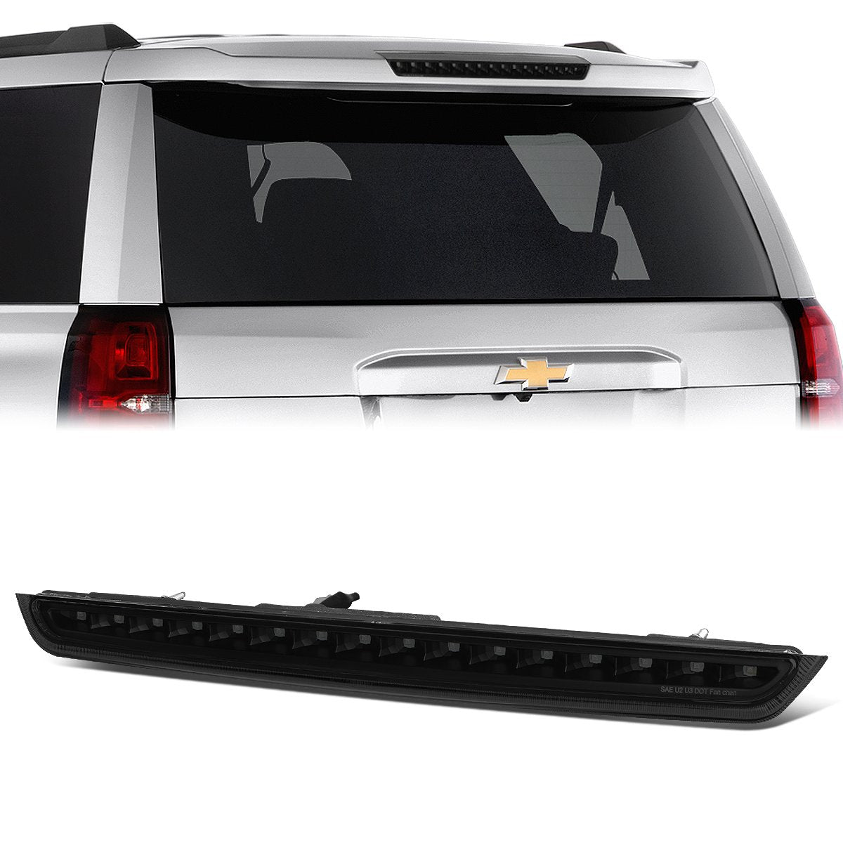 Nuvision Lighting, 07-14 Chevy Suburban GMC Yukon XL 1500 2500 LED 3rd Brake Light - Tinted Lens