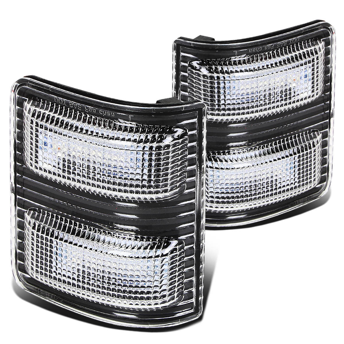 Nuvision Lighting, 07-16 Ford F250-F550 Super Duty Black Housing Side Mirror Signal Lights - White LED