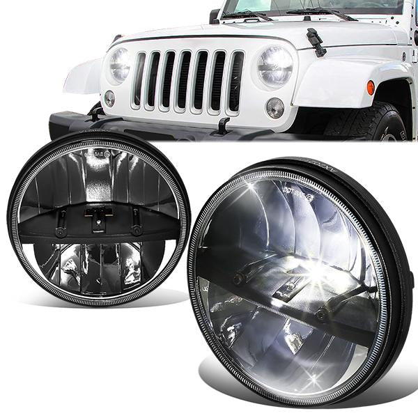 Nuvision Lighting, 07-18 Jeep Wrangler JK LED Headlights - Chrome Housing