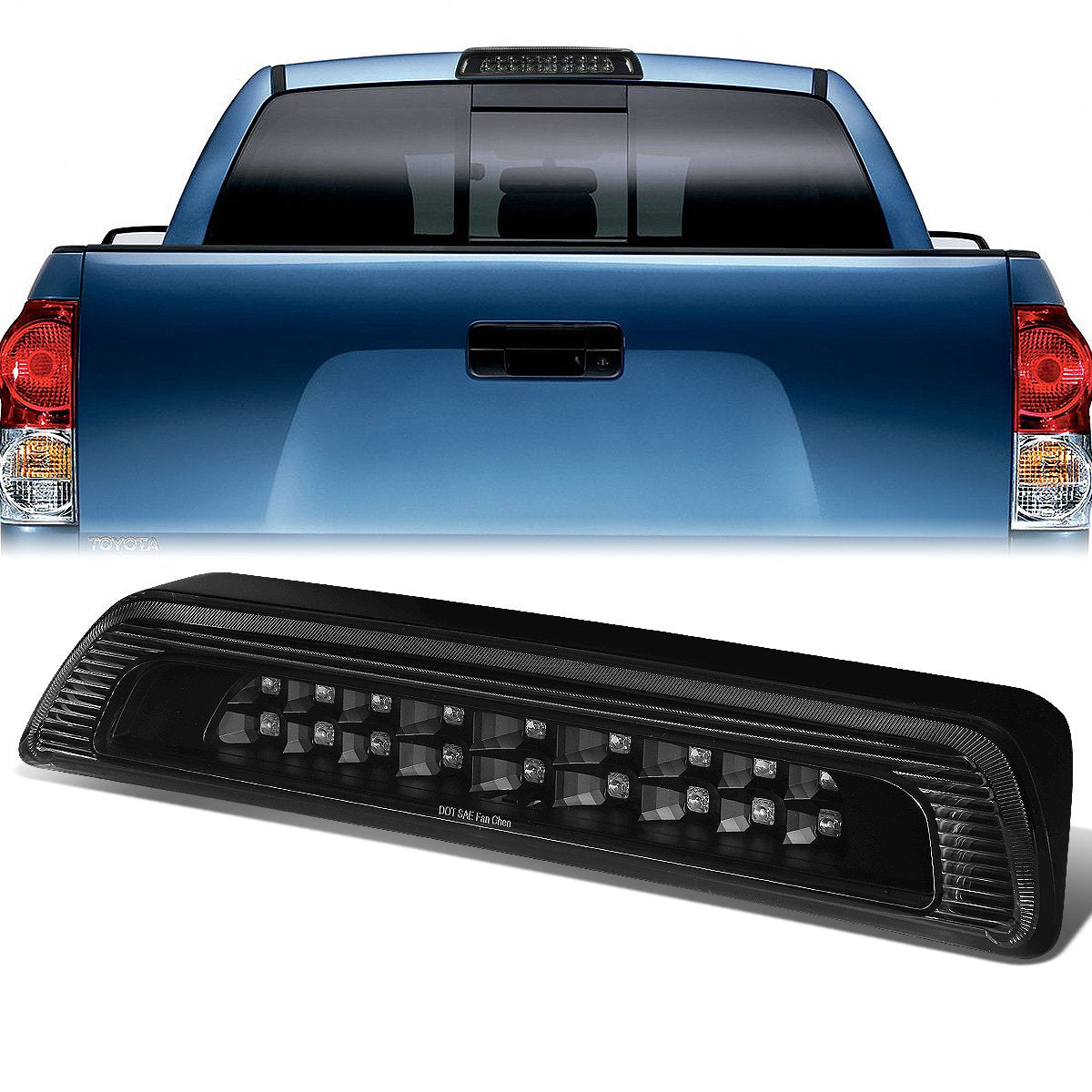 Nuvision Lighting, 07-18 Toyota Tundra LED 3rd Brake Light+Cargo Lamp - Black Housing