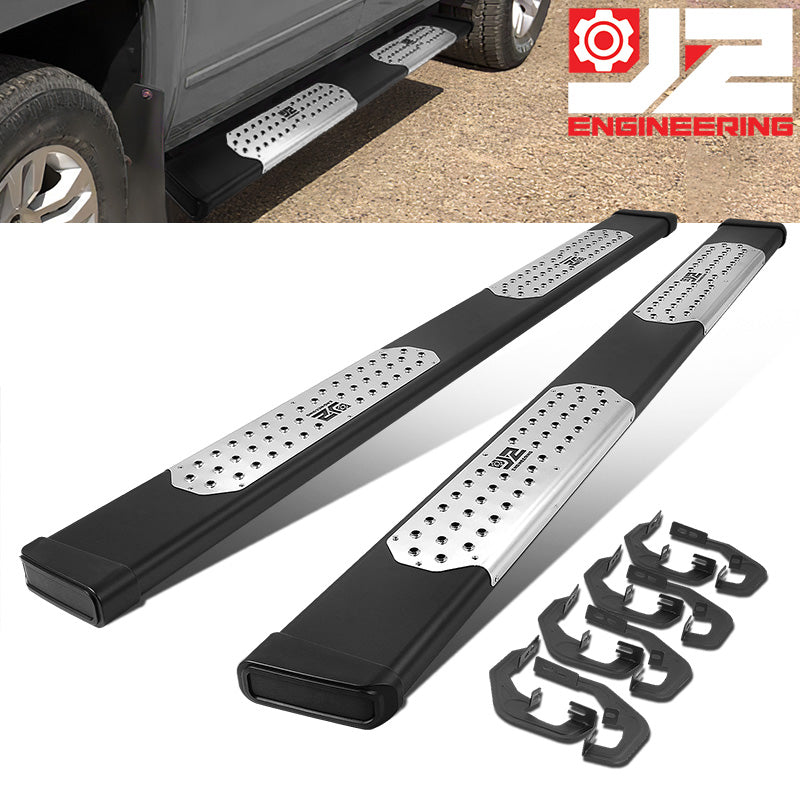 J2 Engineering, 07-19 Chevy Silverado GMC Sierra Crew Cab 6.5 in. Flat Step Running Boards