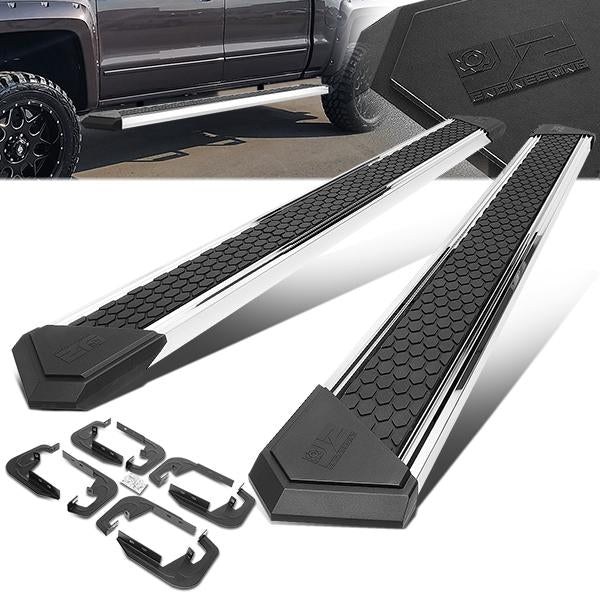 J2 Engineering, 07-19 Chevy Silverado GMC Sierra Crew Cab 8 in. Flat Step Bar Running Boards