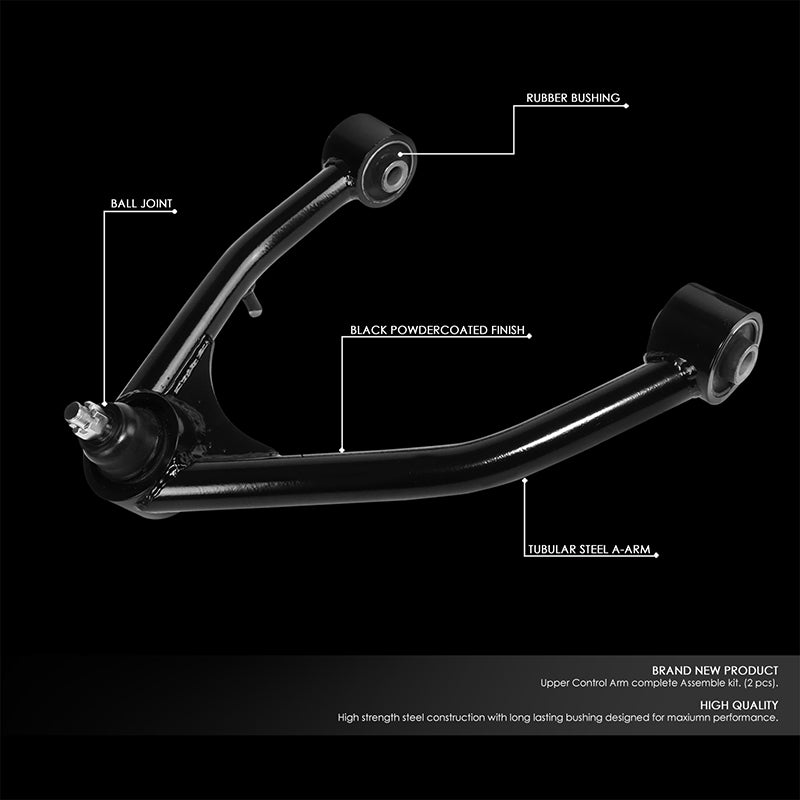 J2 Engineering, 07-19 Sierra Silverado 1500 2 in. -4 in. Lift Front Upper Control Arms - Red