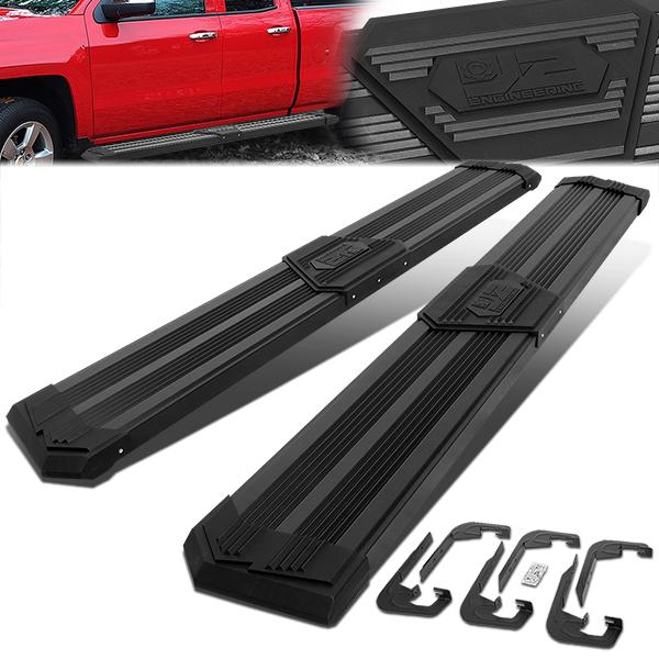 J2 Engineering, 07-19 Silverado Sierra Extended Cab 10 in. Wide Pleated Step Bar Running Board - Black