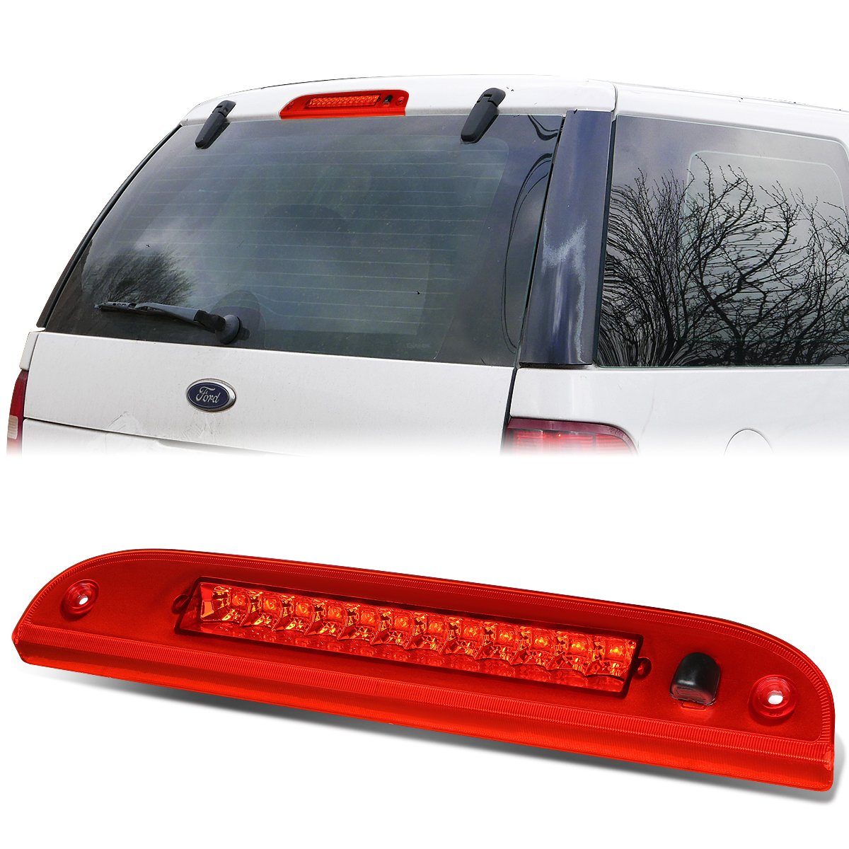 Nuvision Lighting, 08-12 Ford Escape Mercury Mariner LED 3rd Brake Light - Red Lens