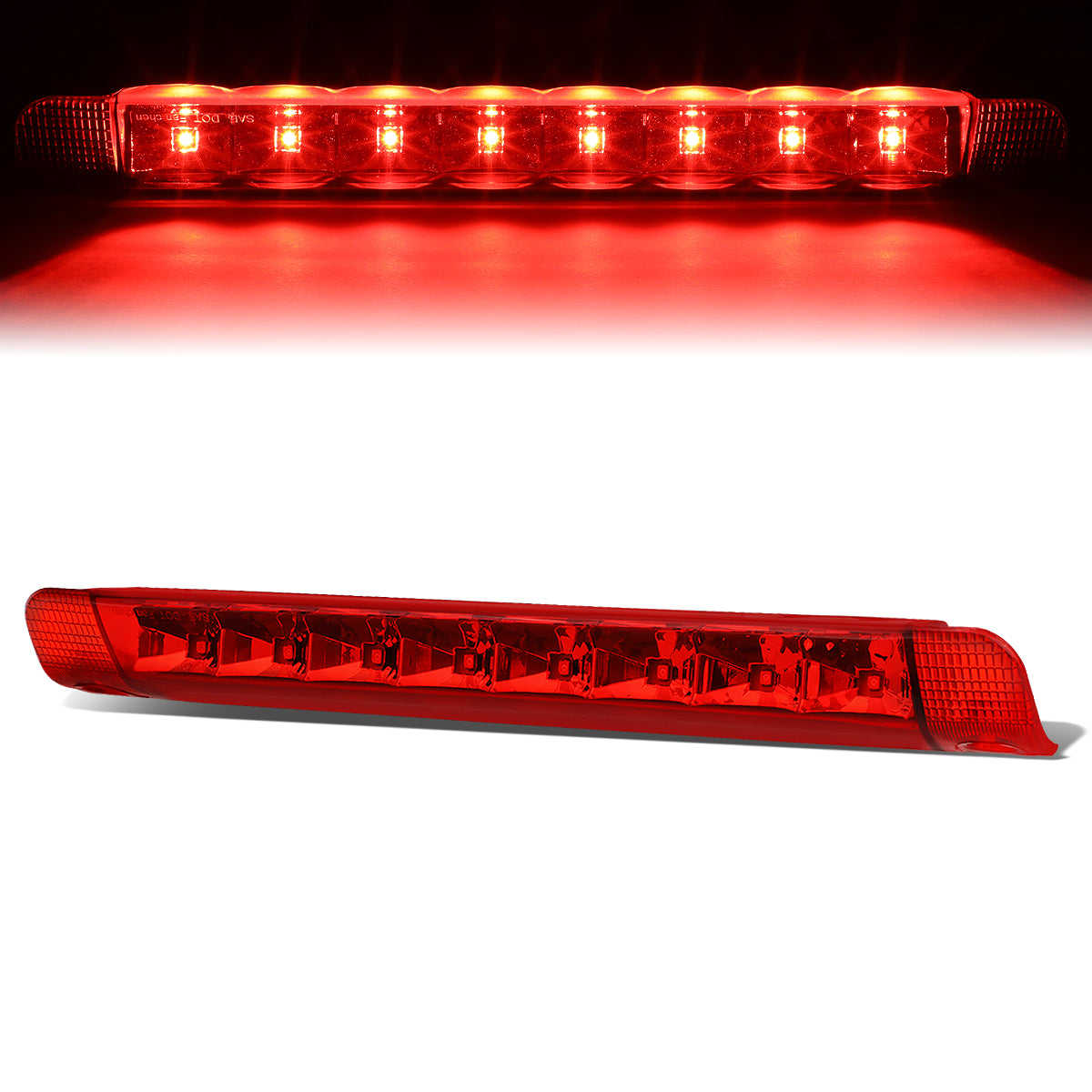 Nuvision Lighting, 08-13 Toyota Corolla Highlander Sequoia RAV4 LED 3rd Brake Light - Red Lens