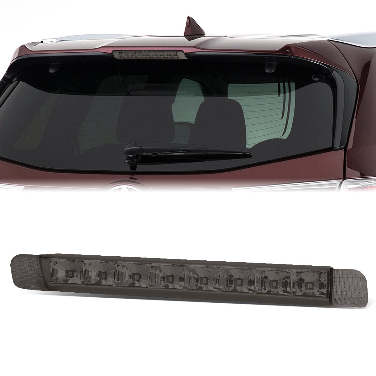 Nuvision Lighting, 08-13 Toyota Corolla Highlander Sequoia RAV4 LED 3rd Brake Light - Smoked Lens