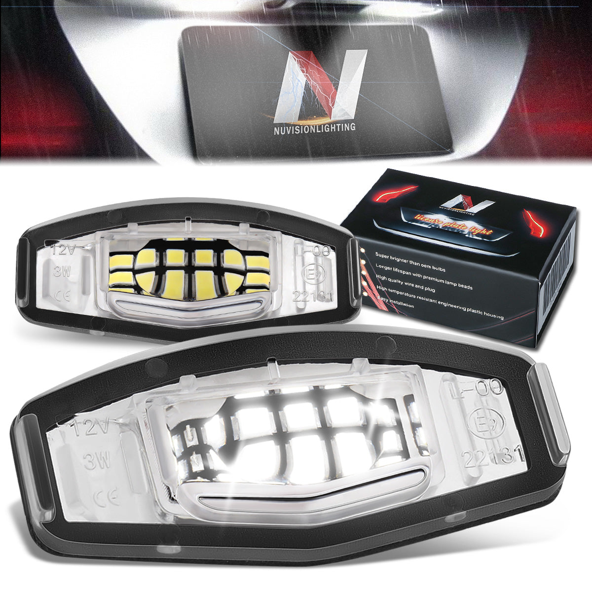 Nuvision Lighting, 08-17 Honda Accord / 09-14 Acura TSX LED License Plate Lights