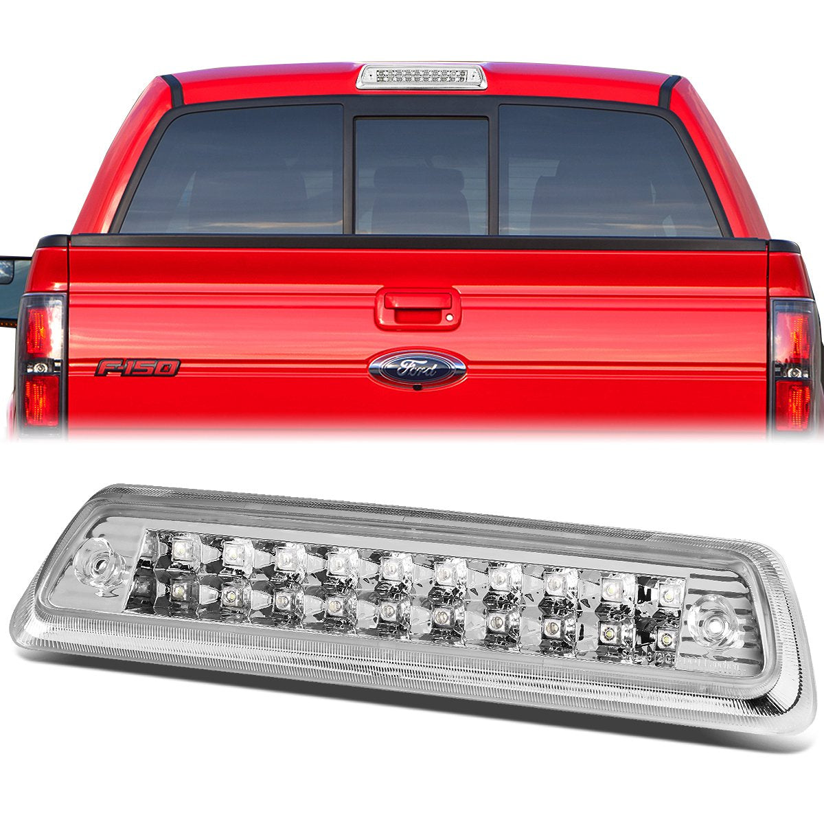 Nuvision Lighting, 09-14 Ford F150 Lincoln Mark LT LED 3rd Brake Light+Cargo Lamp - Clear Lens