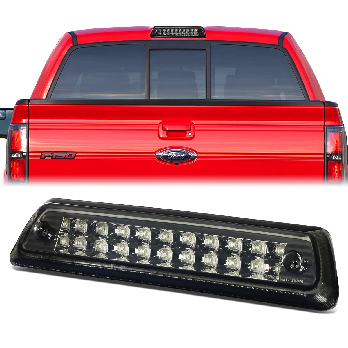 Nuvision Lighting, 09-14 Ford F150 Lincoln Mark LT LED 3rd Brake Light+Cargo Lamp - Smoked Lens