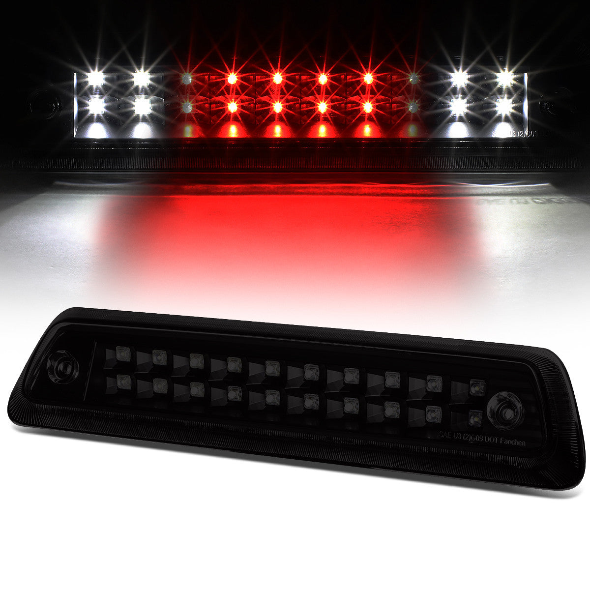 Nuvision Lighting, 09-14 Ford F150 Lincoln Mark LT LED 3rd Brake Light+Cargo Lamp - Tinted Lens