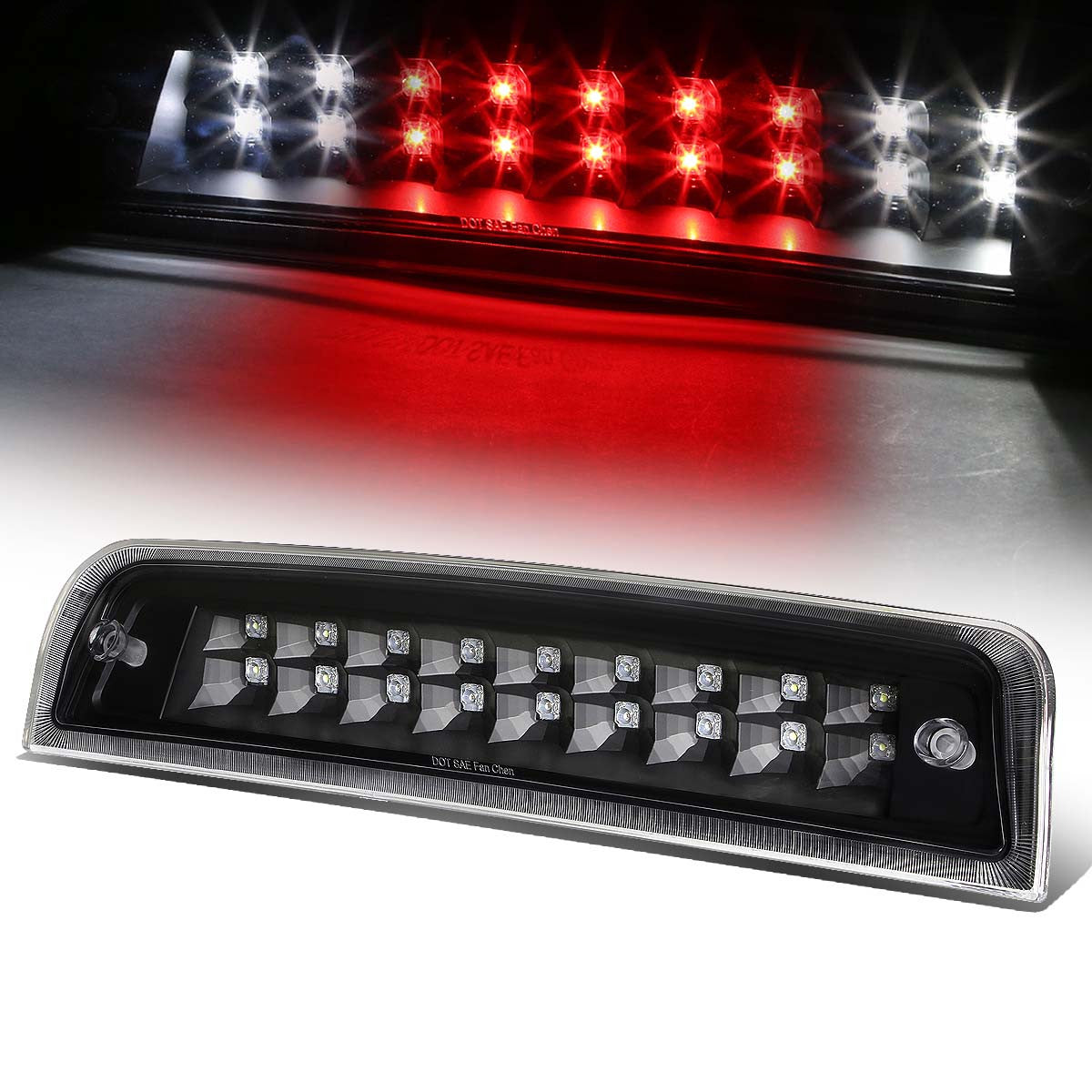 Nuvision Lighting, 09-17 Dodge Ram 1500 2500 3500 LED 3rd Brake Light+Cargo Lamp - Black Housing